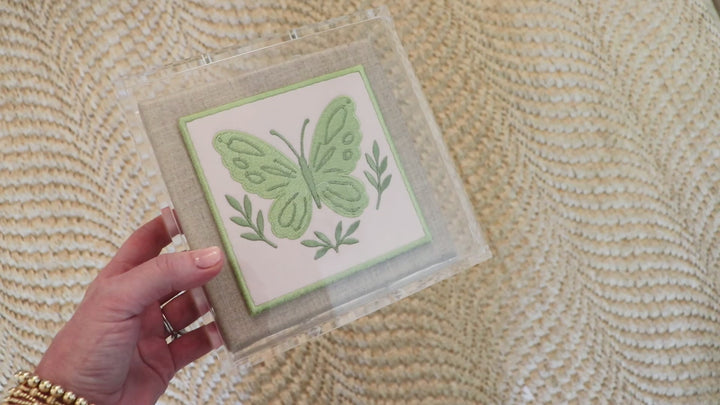 Pearl Wreath Monogram Acrylic Shadowbox