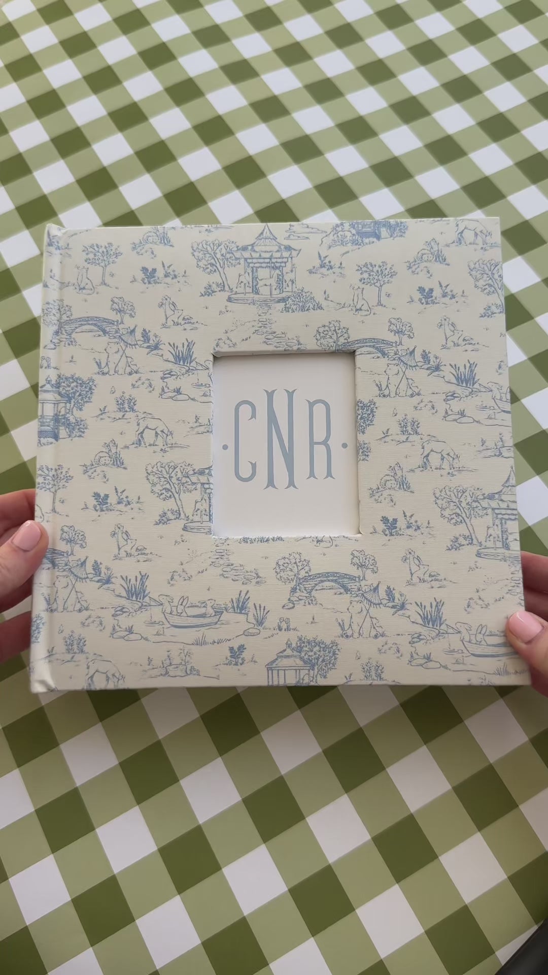 Personalized Toile Baby Photo Album