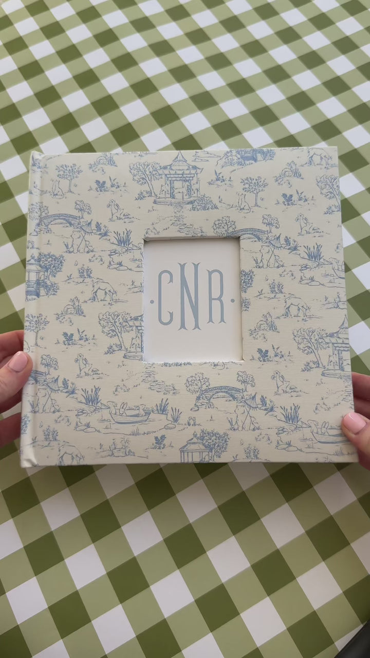 Personalized Toile Baby Photo Album